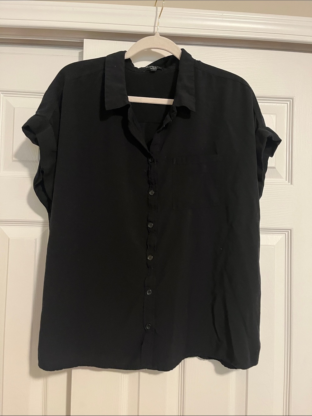 Women's Black Button-Down Shirt